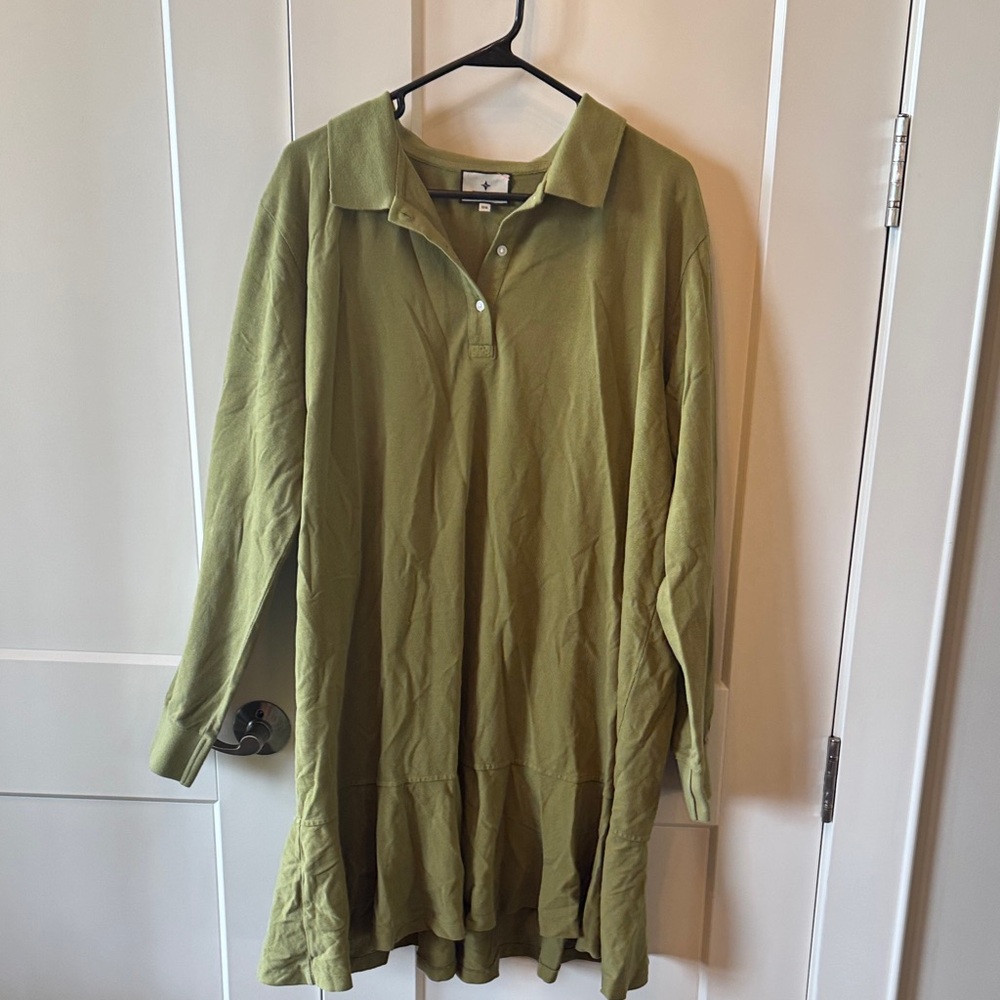 Tuckernuck Woodbine Long Sleeve Pique May Polo Dress XXXL NWT